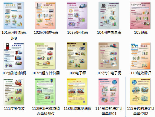 计量与民生彩页（1套15张）